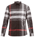 BURBERRY Somerton Nova-check cotton-blend poplin shirt
