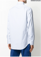 Gucci embroidered pinstripe cotton shirt