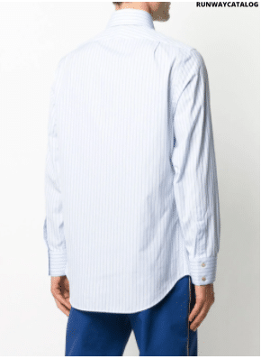 Gucci embroidered pinstripe cotton shirt