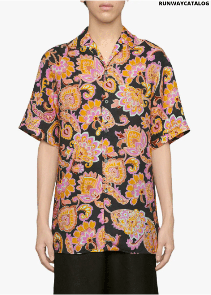 Gucci paisley-print short-sleeved shirt