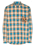 Gucci GCCI CHECKERED FLANNEL LS SHT BLU