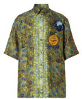 Burberry fish scale-print appliqué shirt