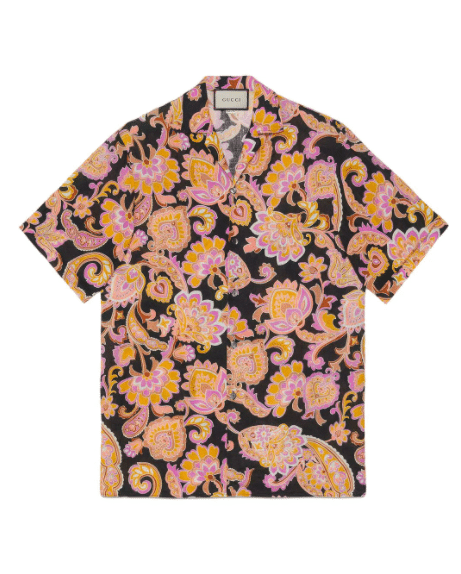 Gucci paisley-print short-sleeved shirt