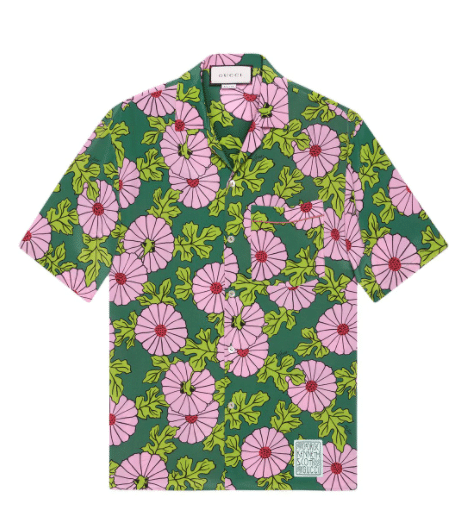Gucci floral-print silk shirt