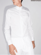Fendi embossed-logo cotton shirt