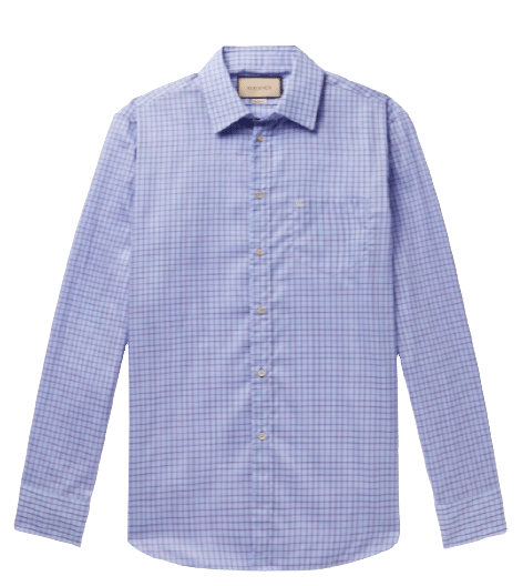 GUCCI Logo-Embroidered Checked Cotton-Poplin Shirt