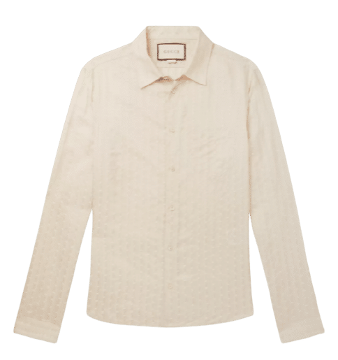 GUCCI Geige Silk-Jacquard Shirt