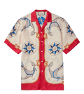 GUCCI Camp-Collar Printed Silk-Twill Shirt