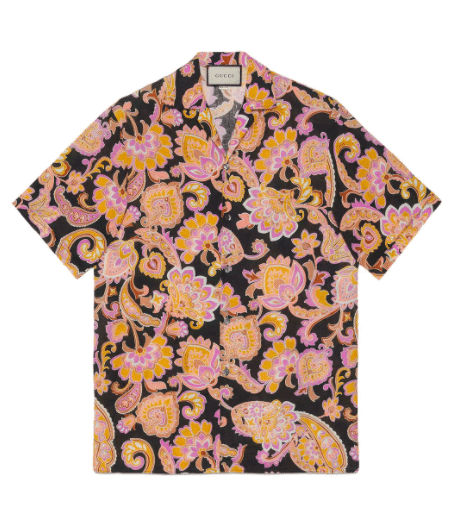 Gucci paisley-print short-sleeved shirt