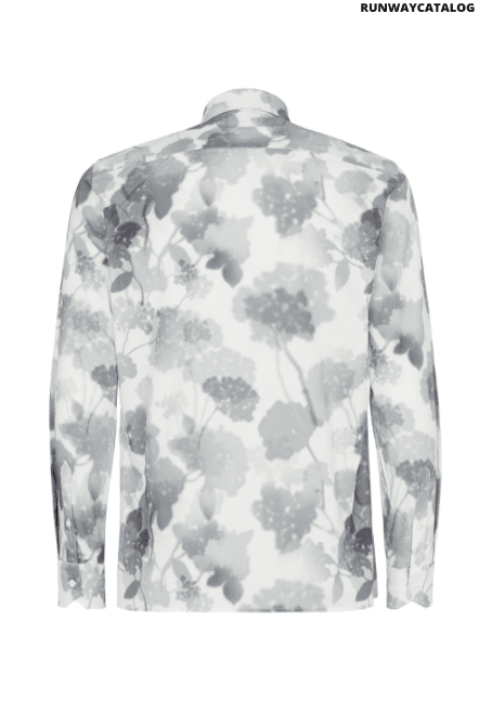 Fendi watercolour-print cotton shirt