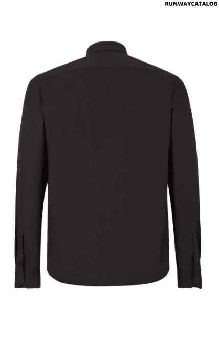 Fendi rhinestone trimmed Alcantara® FF patch shirt