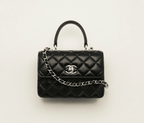 CHANEL FLAP BAG WITH TOP HANDLE
