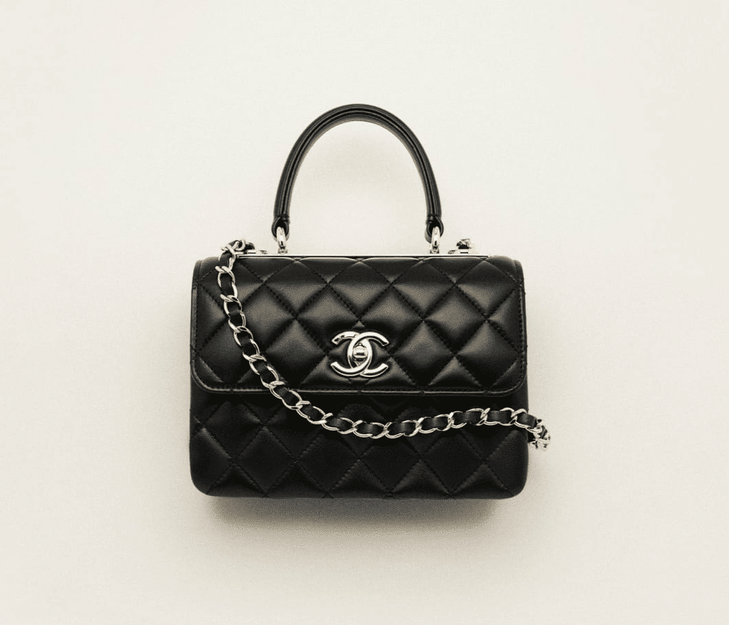 CHANEL FLAP BAG WITH TOP HANDLE