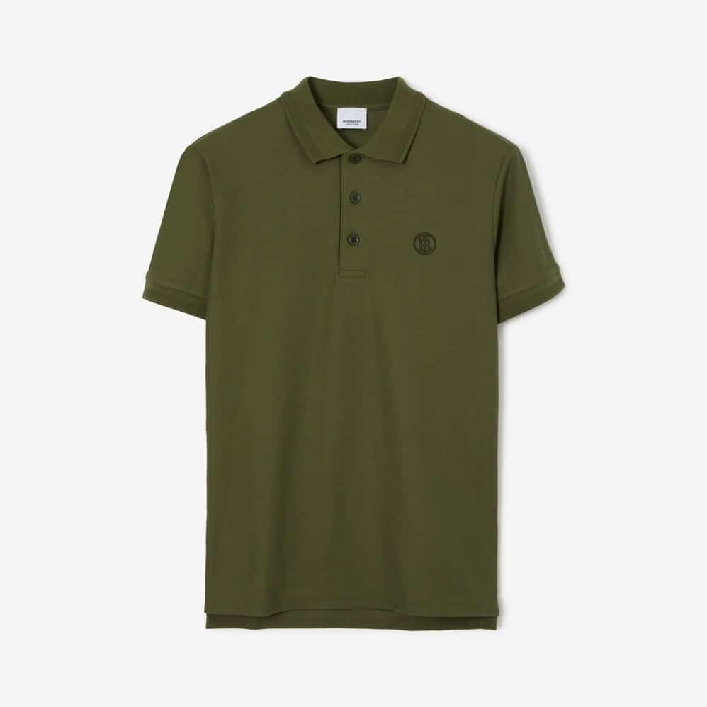 Monogram Motif Cotton Piqué Polo Shirt