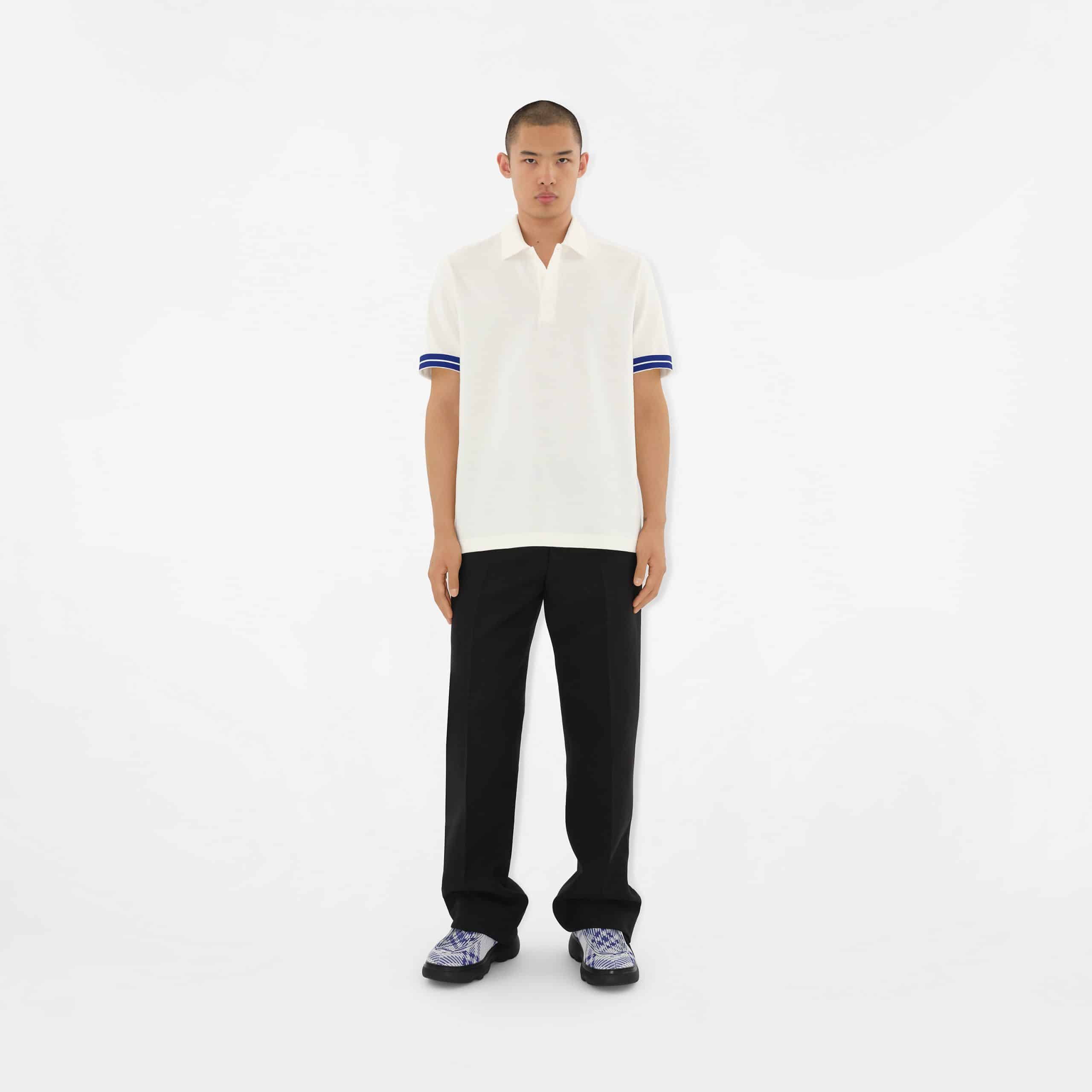 Cotton Polo ShirtPrice undefined Colour: Chalk