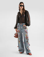 Silk chiffon top