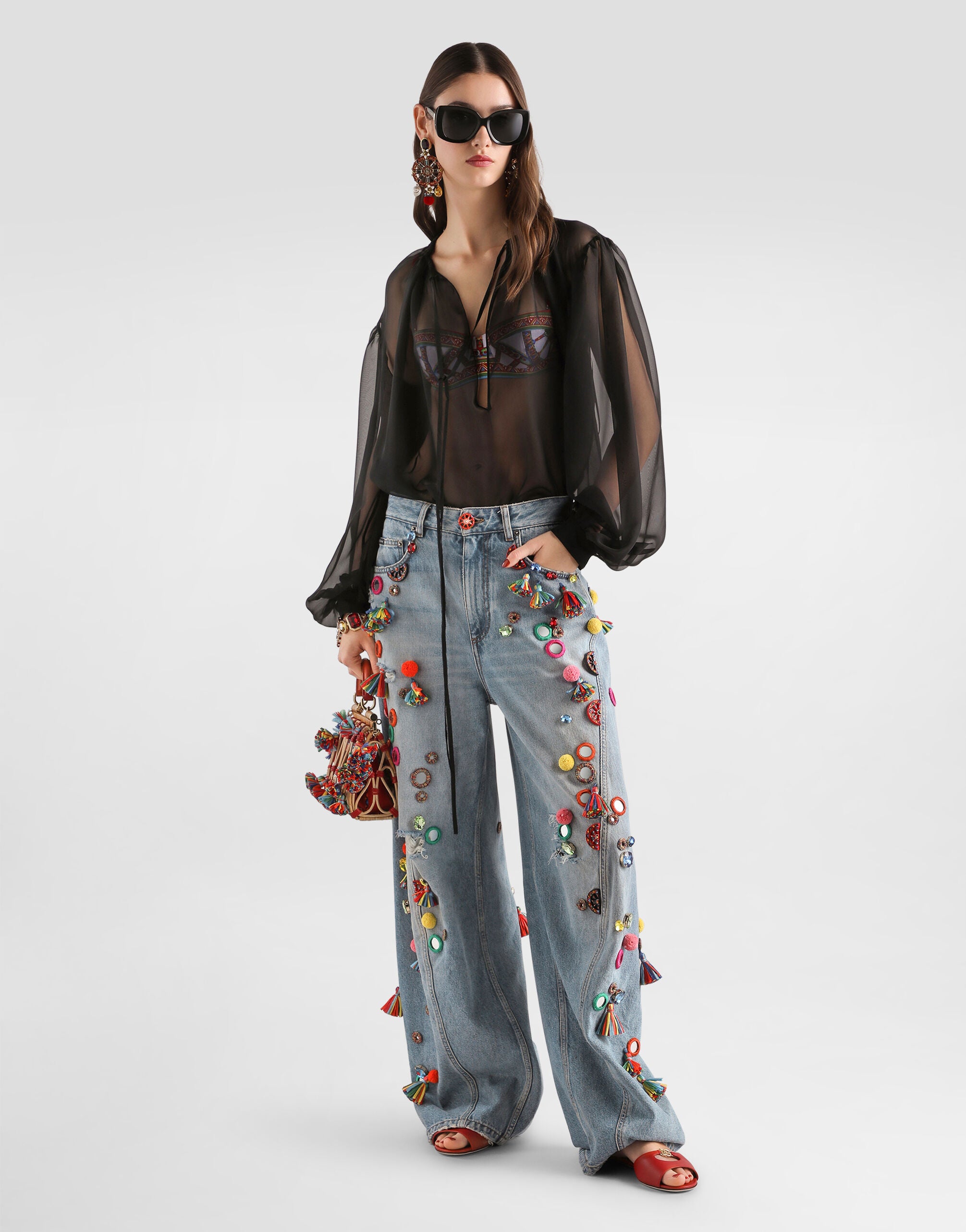 Silk chiffon top