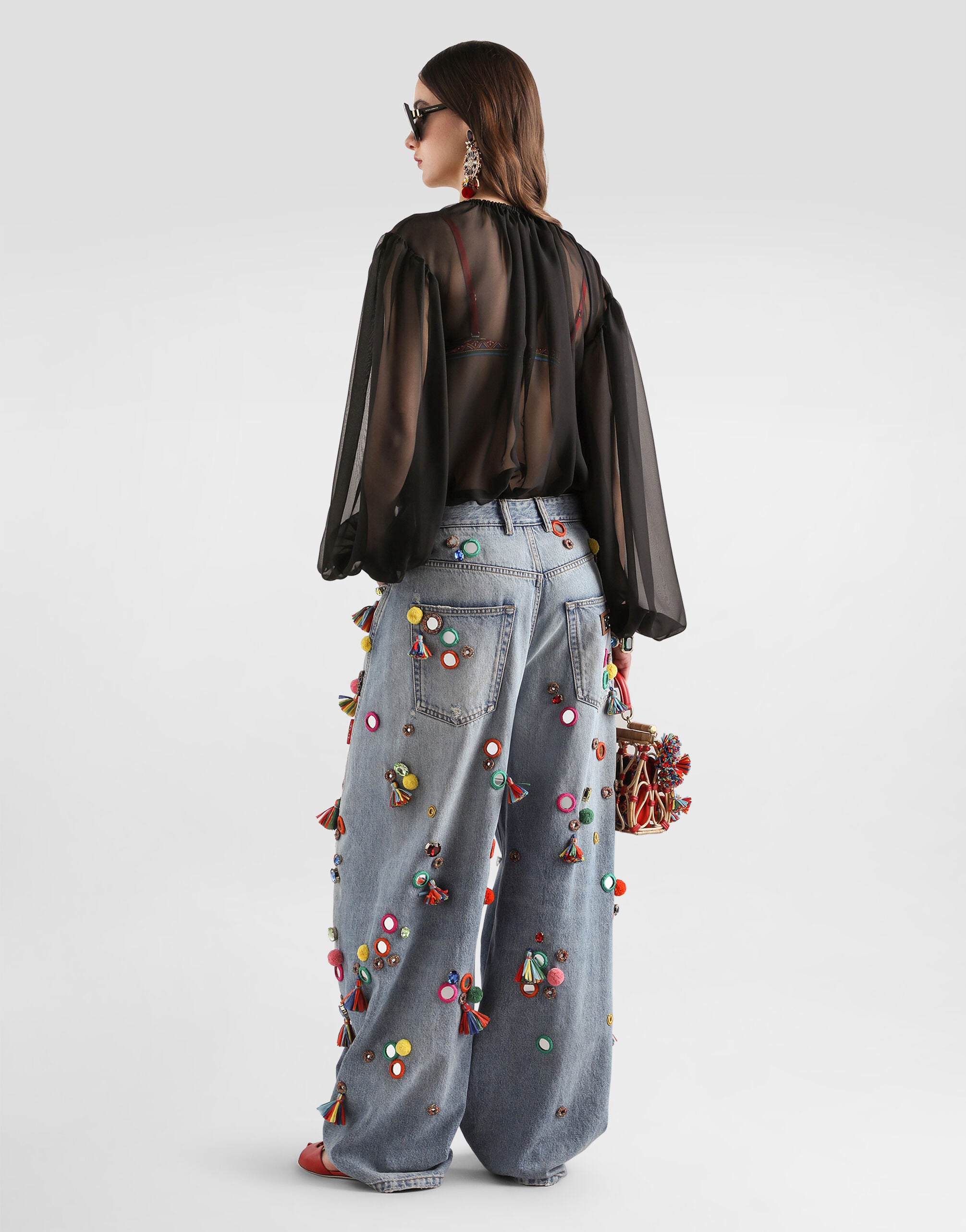 Silk chiffon top