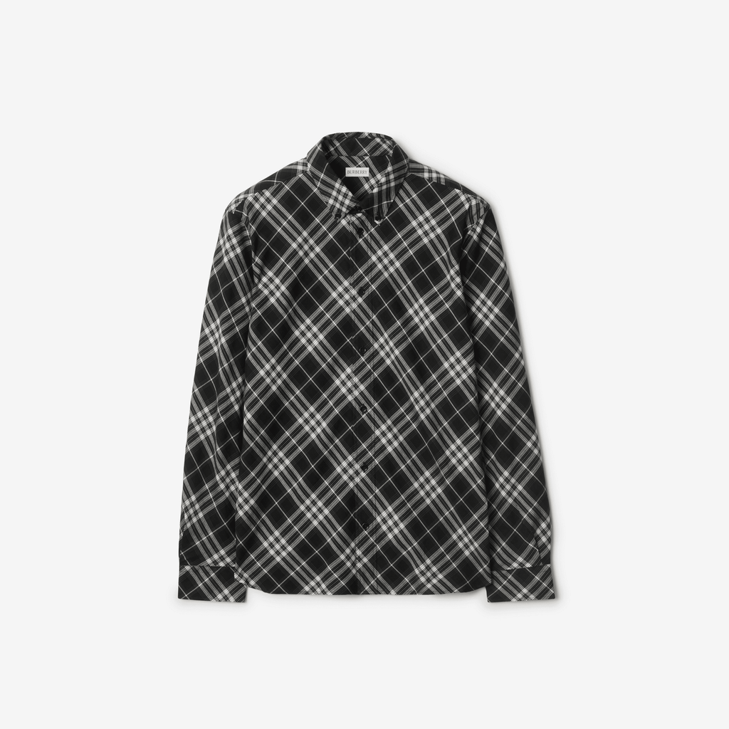 Burberry Relaxed Fit Check Cotton Flannel Shirt