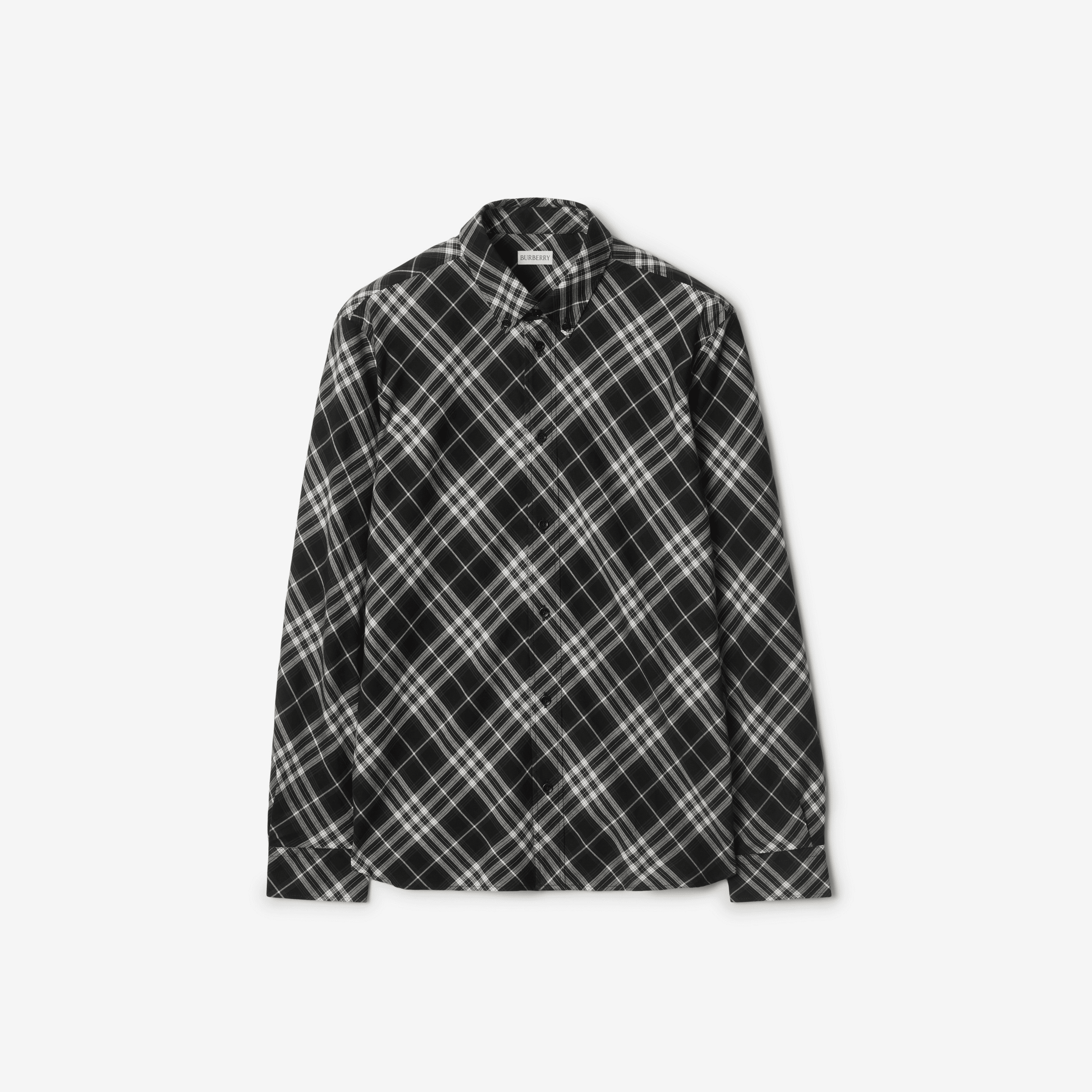 Burberry Relaxed Fit Check Cotton Flannel Shirt