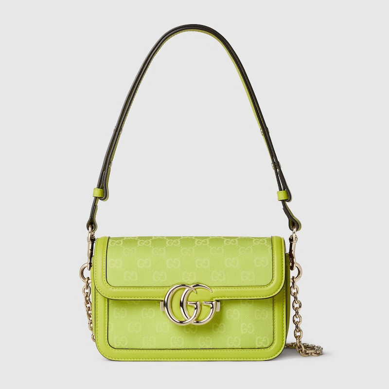 Gucci Go Small Shoulder Bag – Bright Green GG Canvas