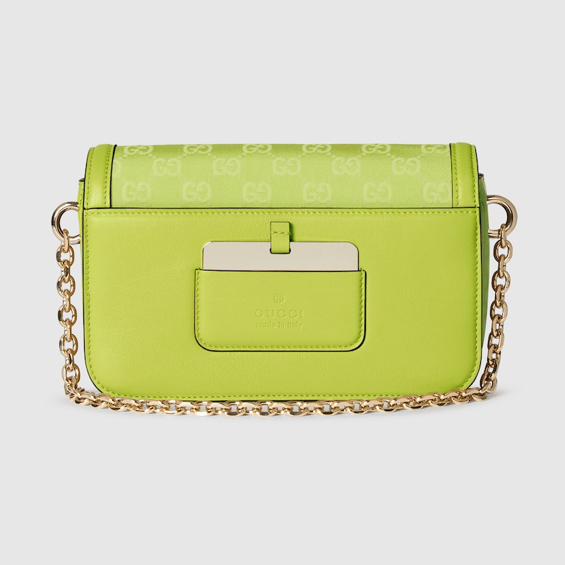 Gucci Go Small Shoulder Bag – Bright Green GG Canvas