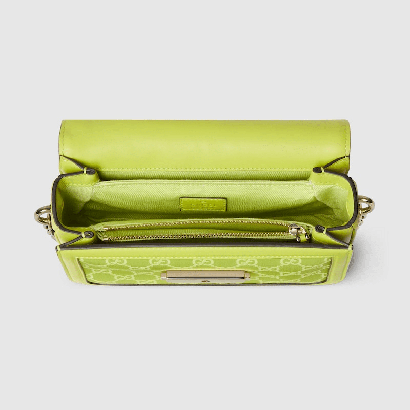 Gucci Go Small Shoulder Bag – Bright Green GG Canvas
