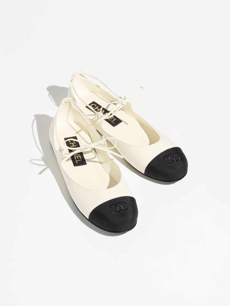 MARY JANES   Lambskin &amp; Grosgrain  Ivory &amp; Black