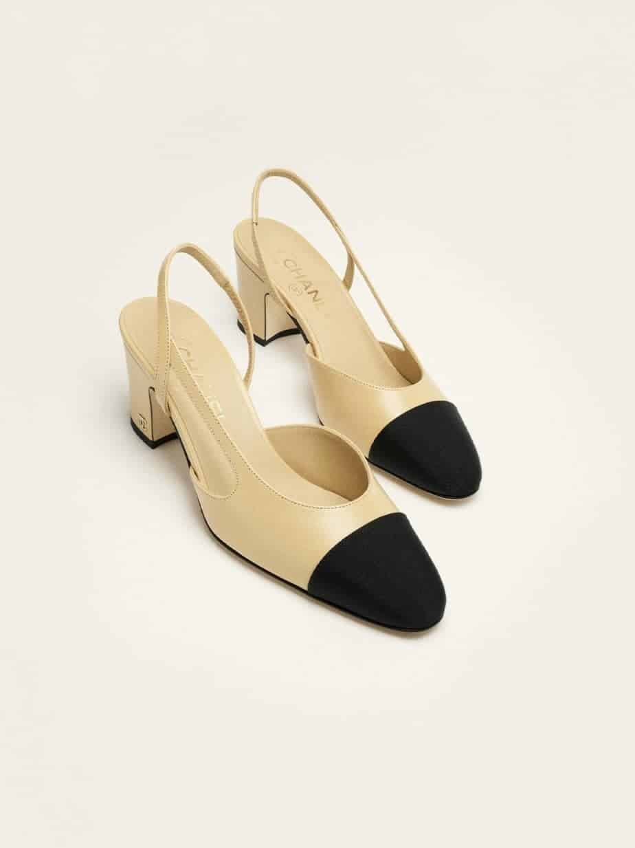 SLINGBACKS   Goatskin &amp; Grosgrain