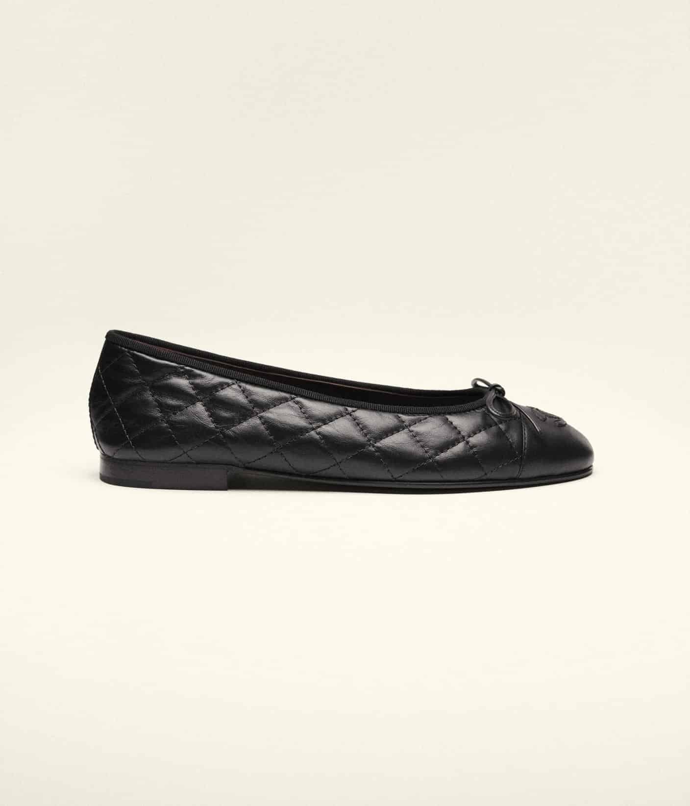 BALLET FLATS   Aged Calfskin  Black