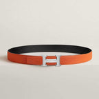 Hermès belt buckle &amp; Reversible leather strap 32 mm