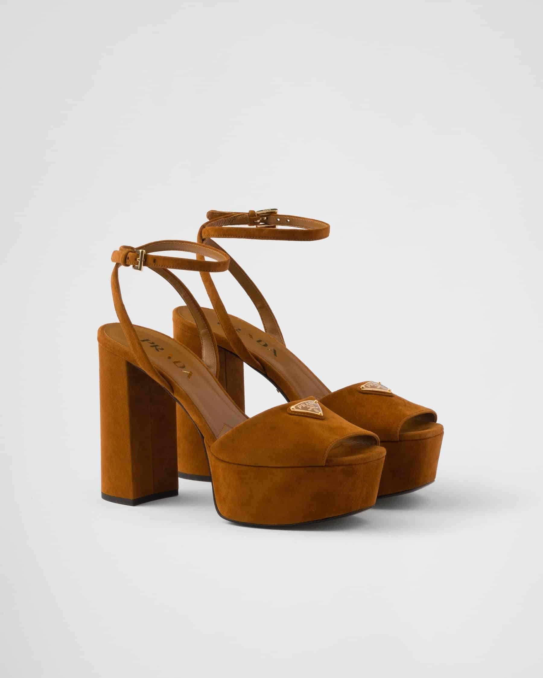 Prada Suede platform sandals