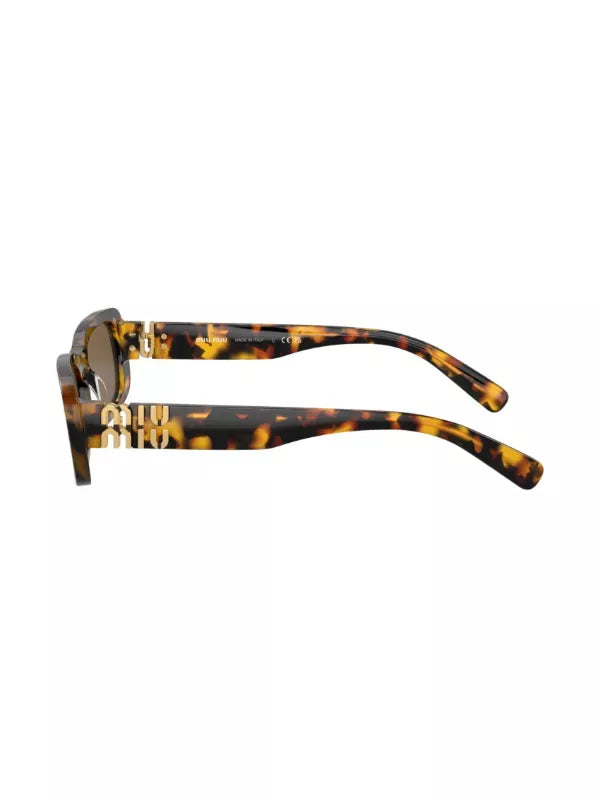 Miu Miu Eyewear tortoiseshell-effect rectangle-frame sunglasses