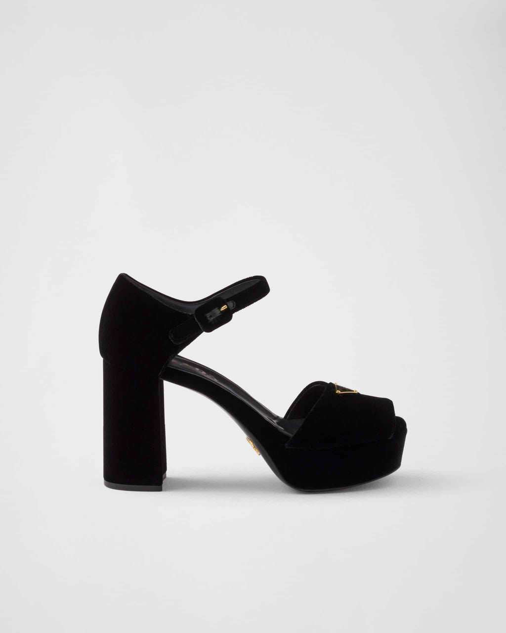 Velvet platform sandals