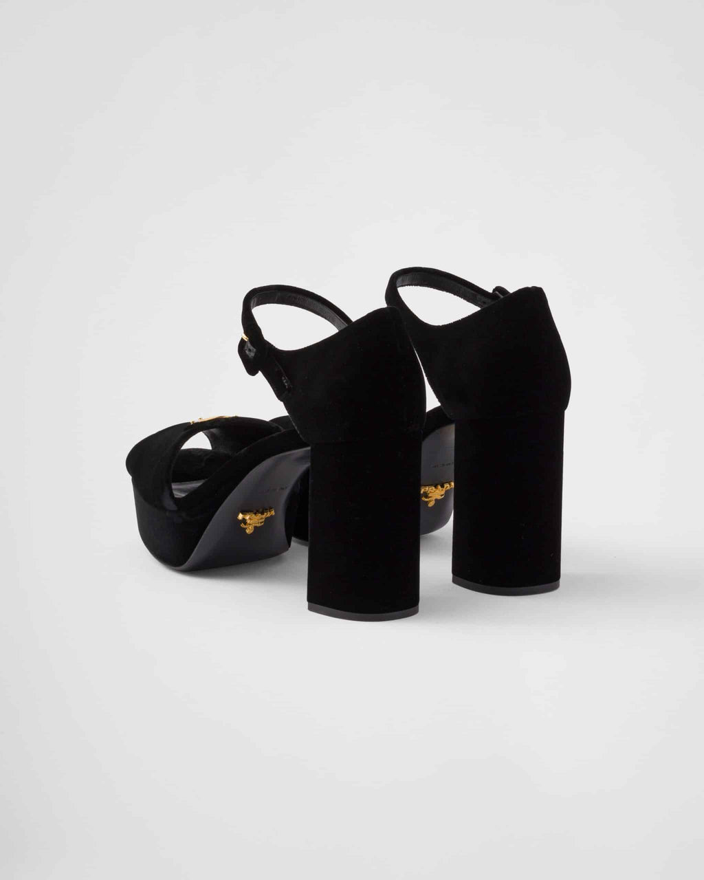 Velvet platform sandals