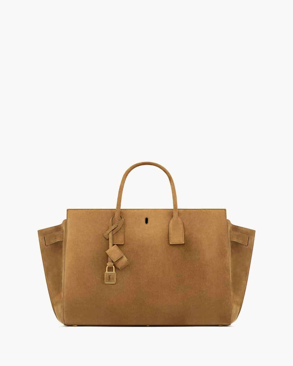 SAC DE JOUR IN SUEDE – LARGE CARAMEL COGNAC