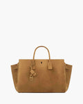 SAC DE JOUR IN SUEDE – LARGE CARAMEL COGNAC