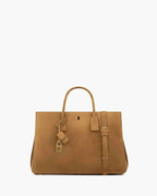 SAC DE JOUR IN SUEDE – LARGE CARAMEL COGNAC