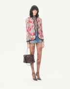 Valentino Garavani Panthea Medium Shoulder Bag In Suede And Nappa With Chevron Motif