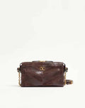 Valentino Garavani Panthea Small Shoulder Bag In Suede And Nappa With Chevron Pattern