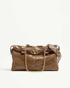 Valentino Garavani Panthea Shoulder Bag In Nappa Leather With Chevron Pattern