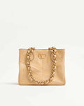 Valentino Garavani Laseine Small Shopping Bag In Chevron-Patterned Nappa Leather