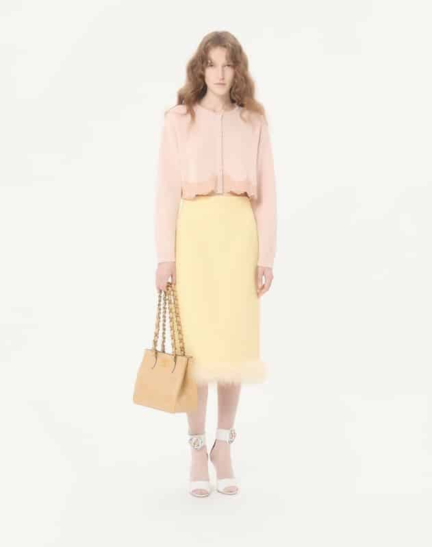 Valentino Garavani Laseine Small Shopping Bag In Chevron-Patterned Nappa Leather