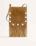 Valentino Garavani Nellcôte Suede Shoulder Bag With Fringes