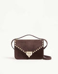 Valentino Garavani Rockstud Small Shoulder Bag In Suede