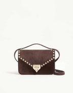 Valentino Garavani Rockstud Small Shoulder Bag In Suede