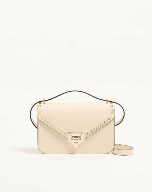 Valentino Garavani Rockstud Small Shoulder Bag In Suede