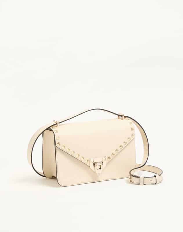 Valentino Garavani Rockstud Small Shoulder Bag In Suede
