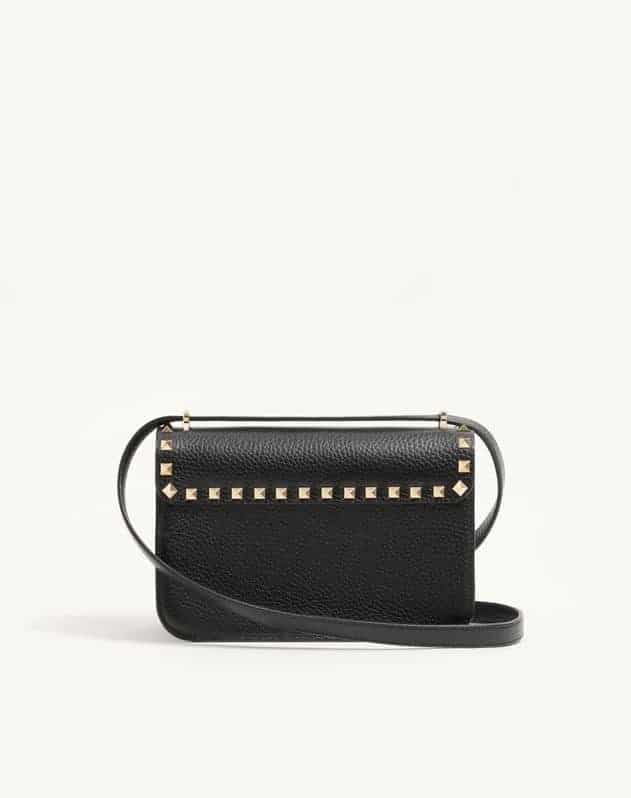 Valentino Garavani Rockstud Small Shoulder Bag In Suede