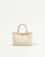 Rockstud Mini Shopping Bag In Grainy Calfskin
